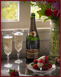 Gourmet Package at Dennen's Victorian Farmhouse 2 Wine at a Mendocino Bed and Breakfast