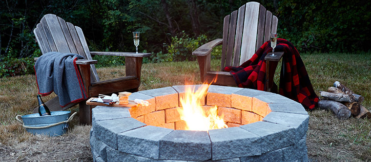 Fire pit at Dennen's Victorian Farmhouse