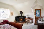 Mendocino County Lodging - Mendocino Suite fireplace